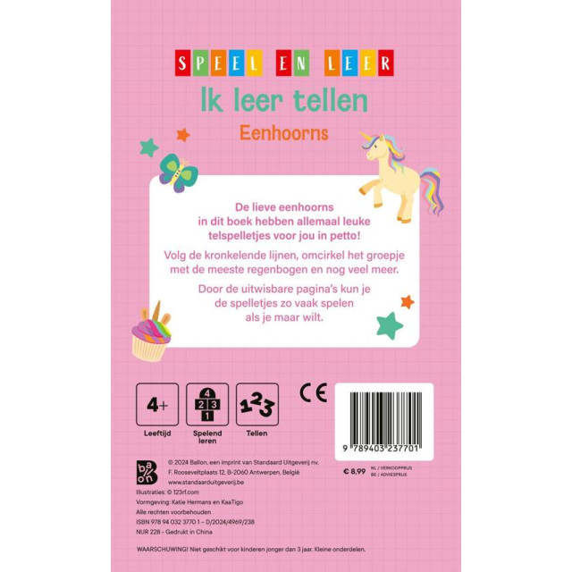 IK LEER TELLEN EENHOORNS