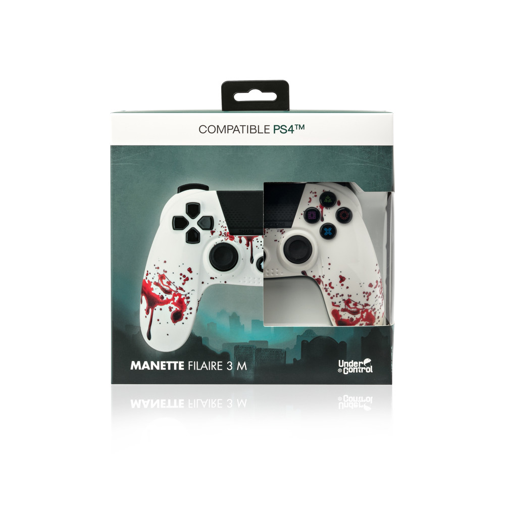 UNDER CONTROL PS4 controller wired BLOOD SPLATTER