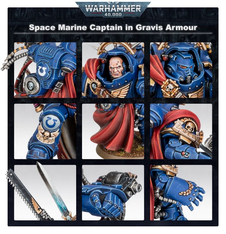 SPACE MARINES CAPTAIN IN GRAVIS ARMOUR